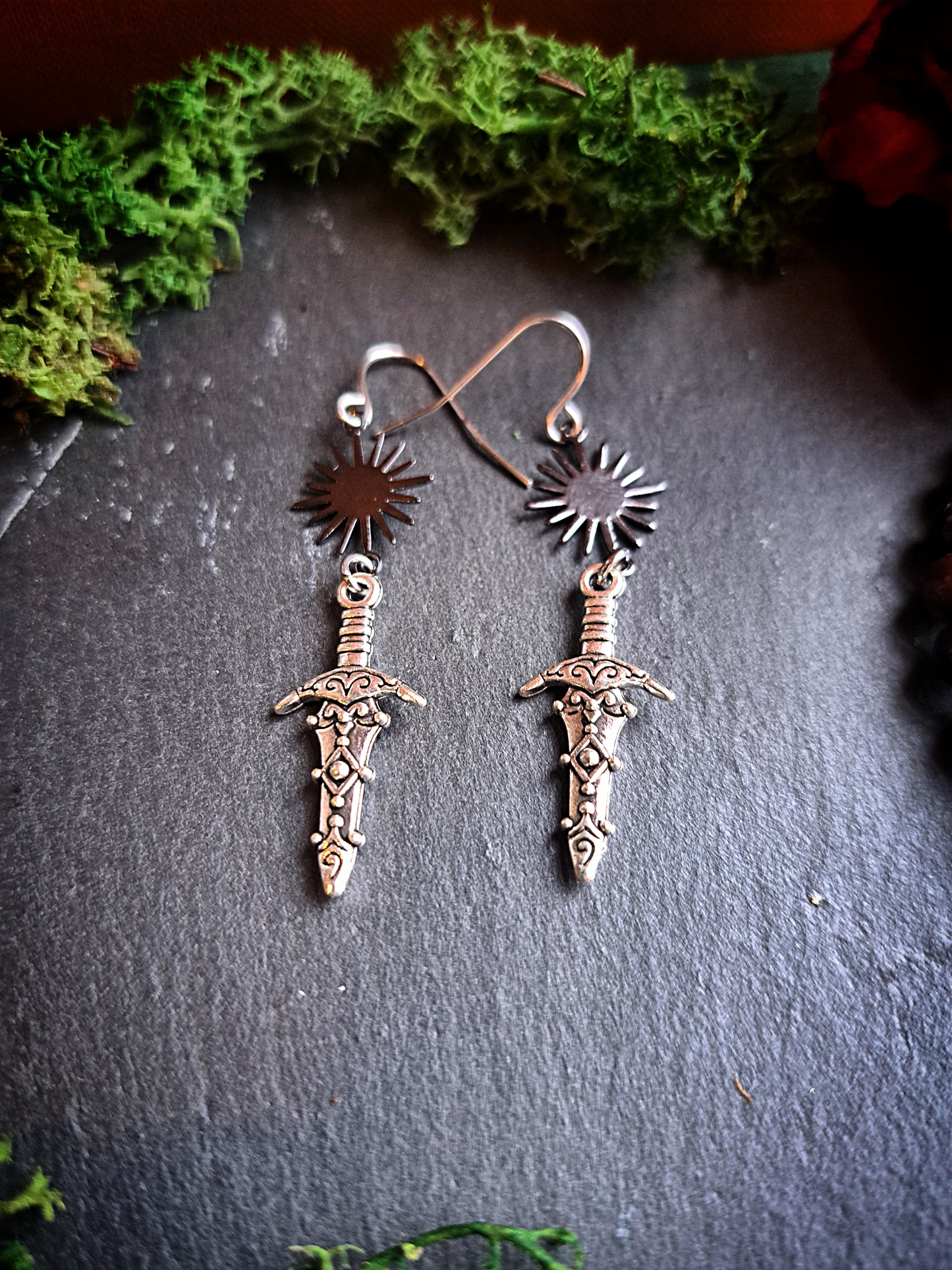 Dark Sun Dagger Earrings