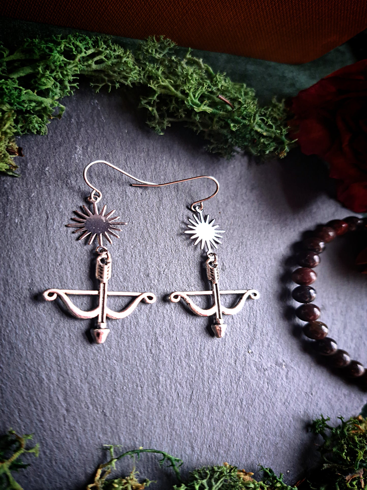 Bright Sun Bow and Arrow Earrings