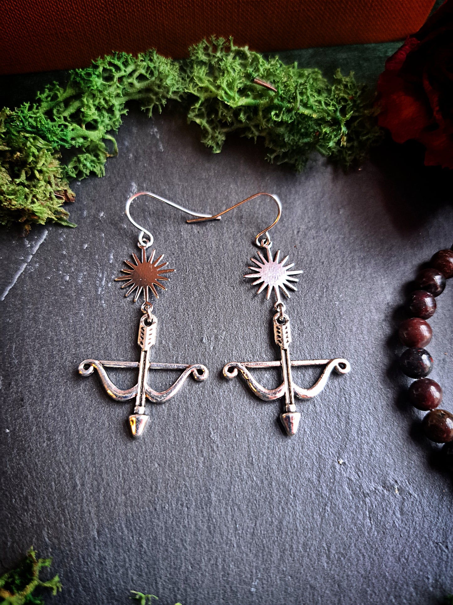 Bright Sun Bow and Arrow Earrings