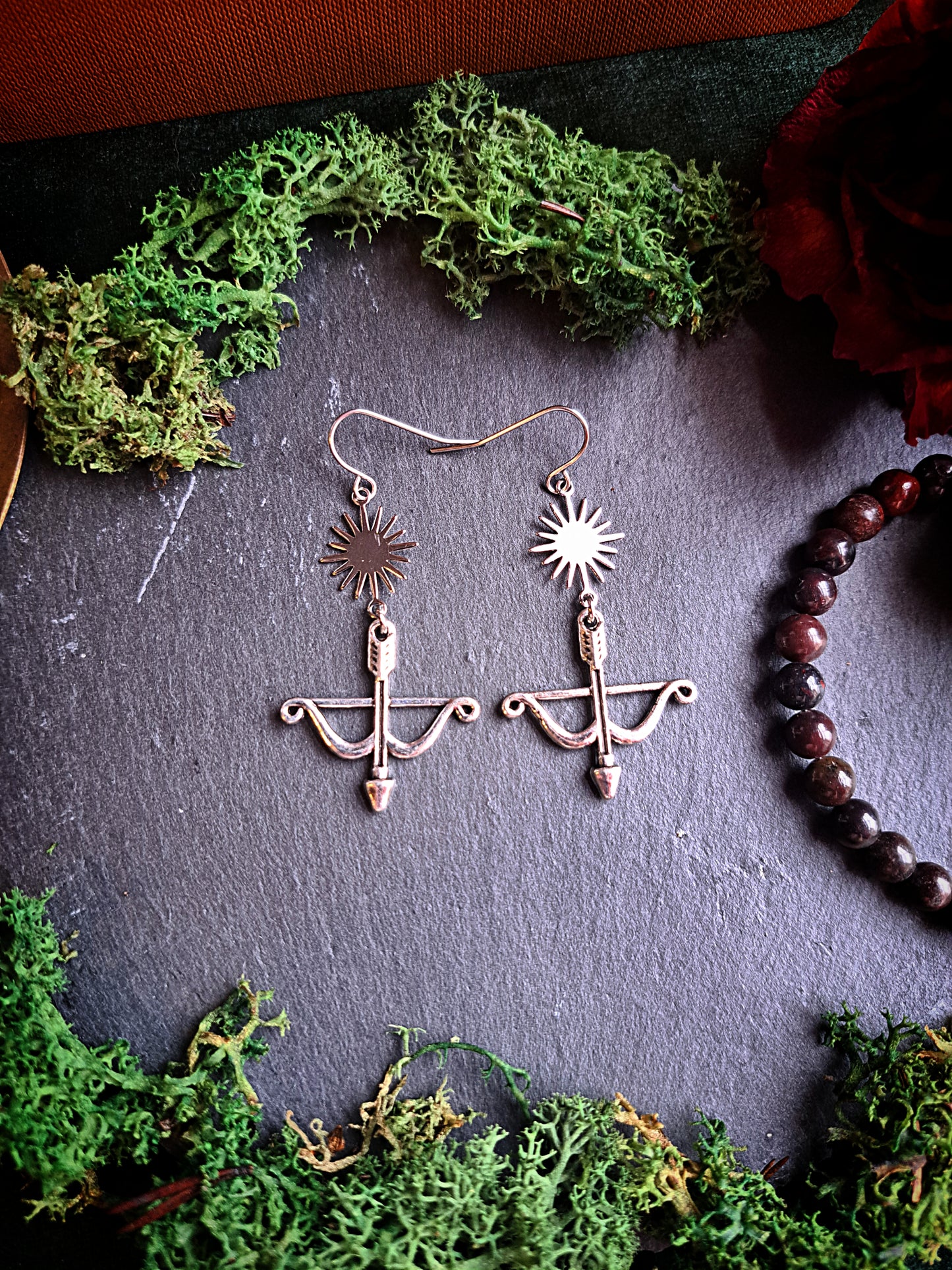 Bright Sun Bow and Arrow Earrings
