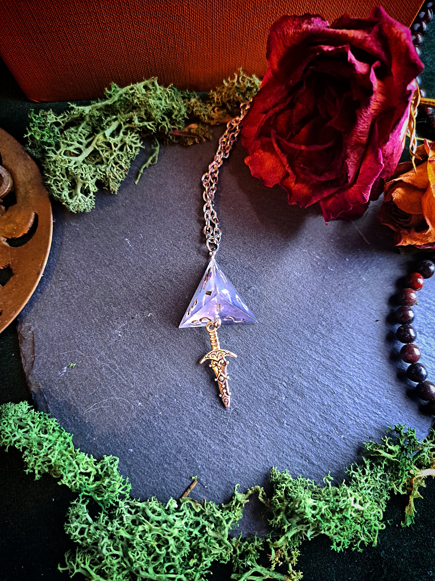 Sharp Edge d4 Dagger Necklace