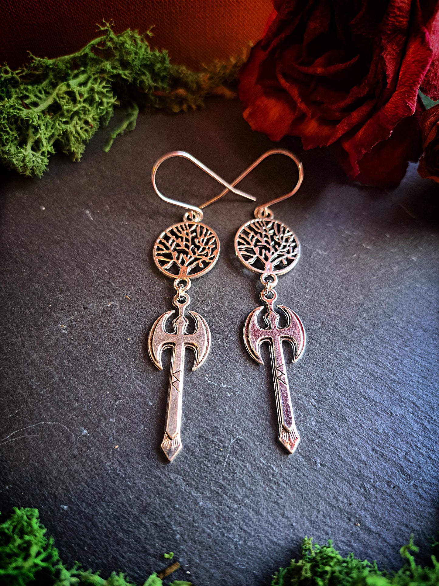 Tree of Life Axe Earrings