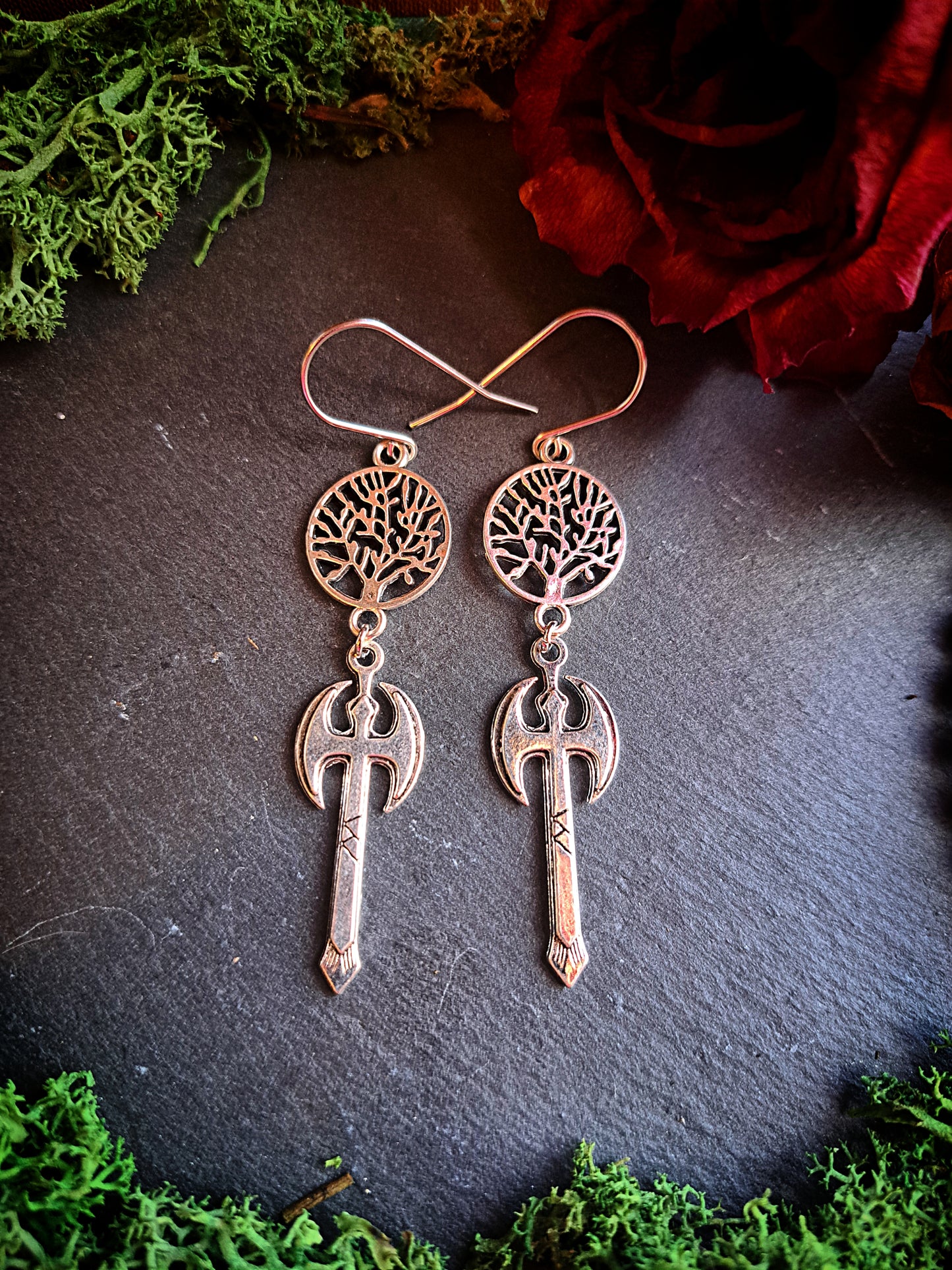 Tree of Life Axe Earrings