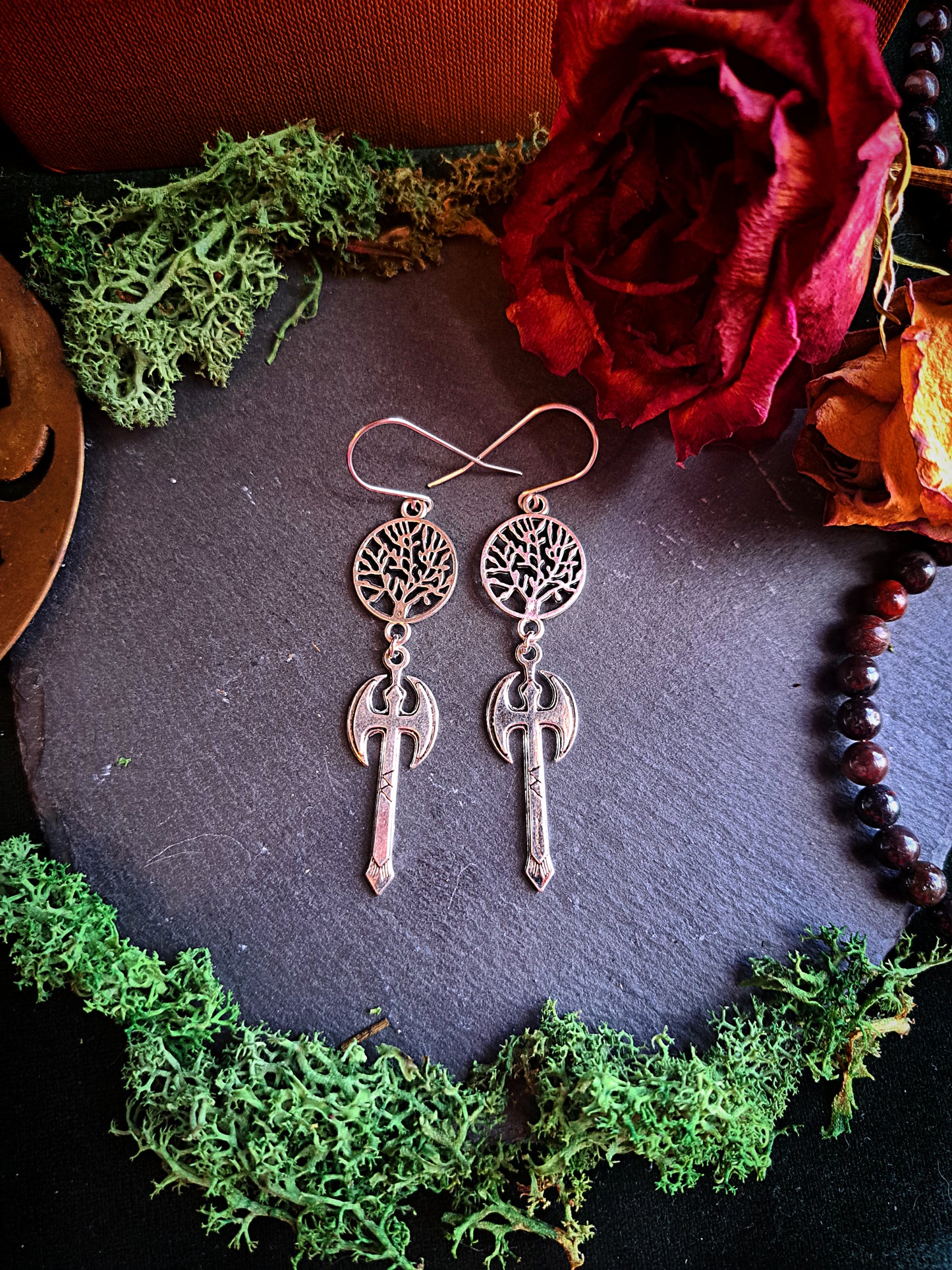 Tree of Life Axe Earrings