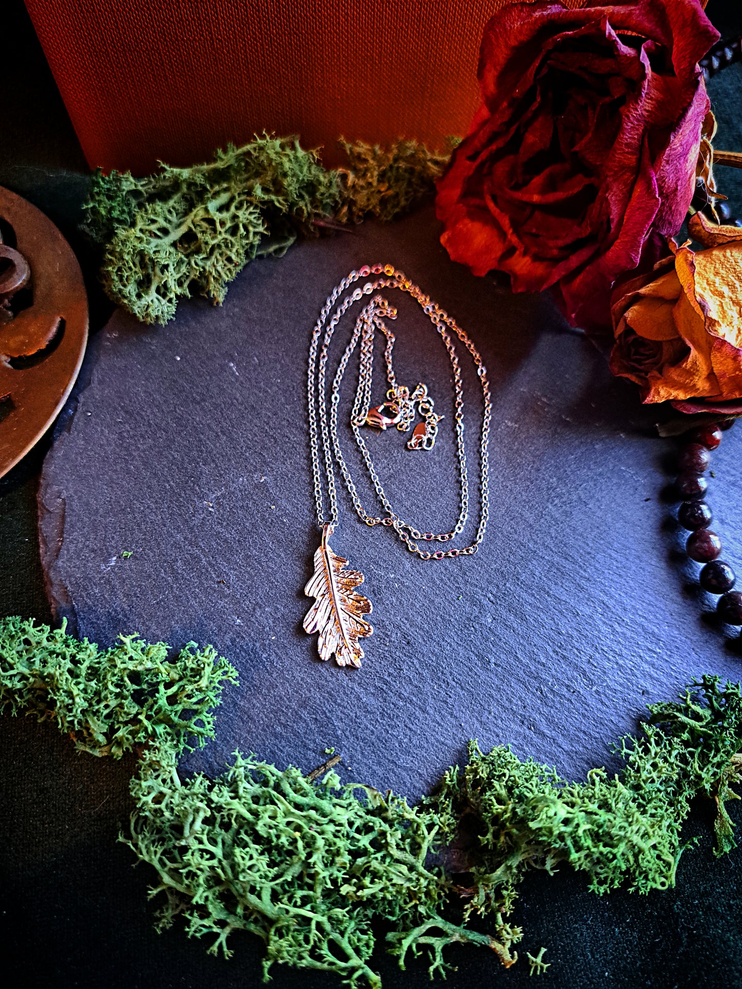 Sterling Silver Delicate Oak Leaf Necklace