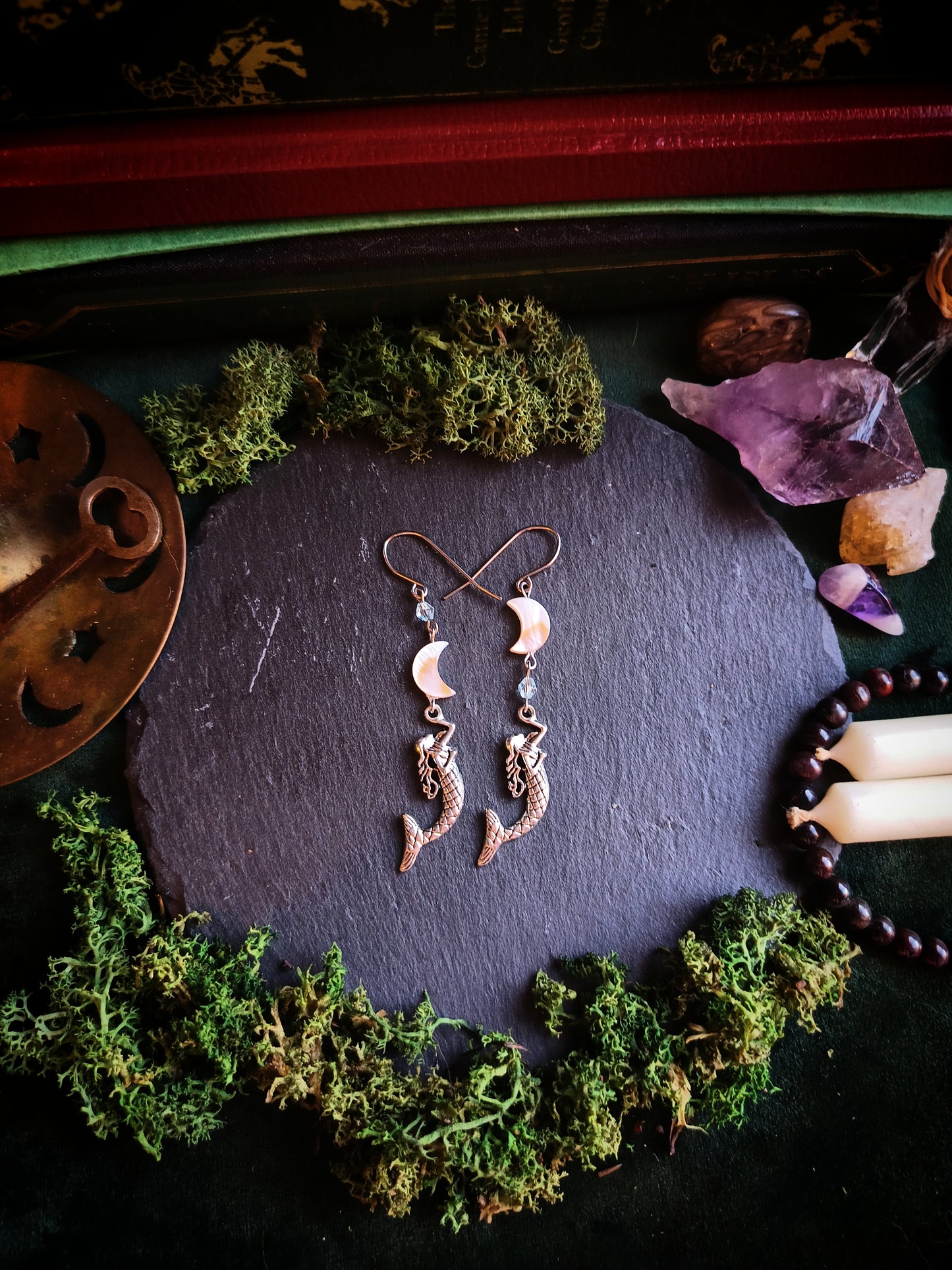 Mermaid Moon Earrings