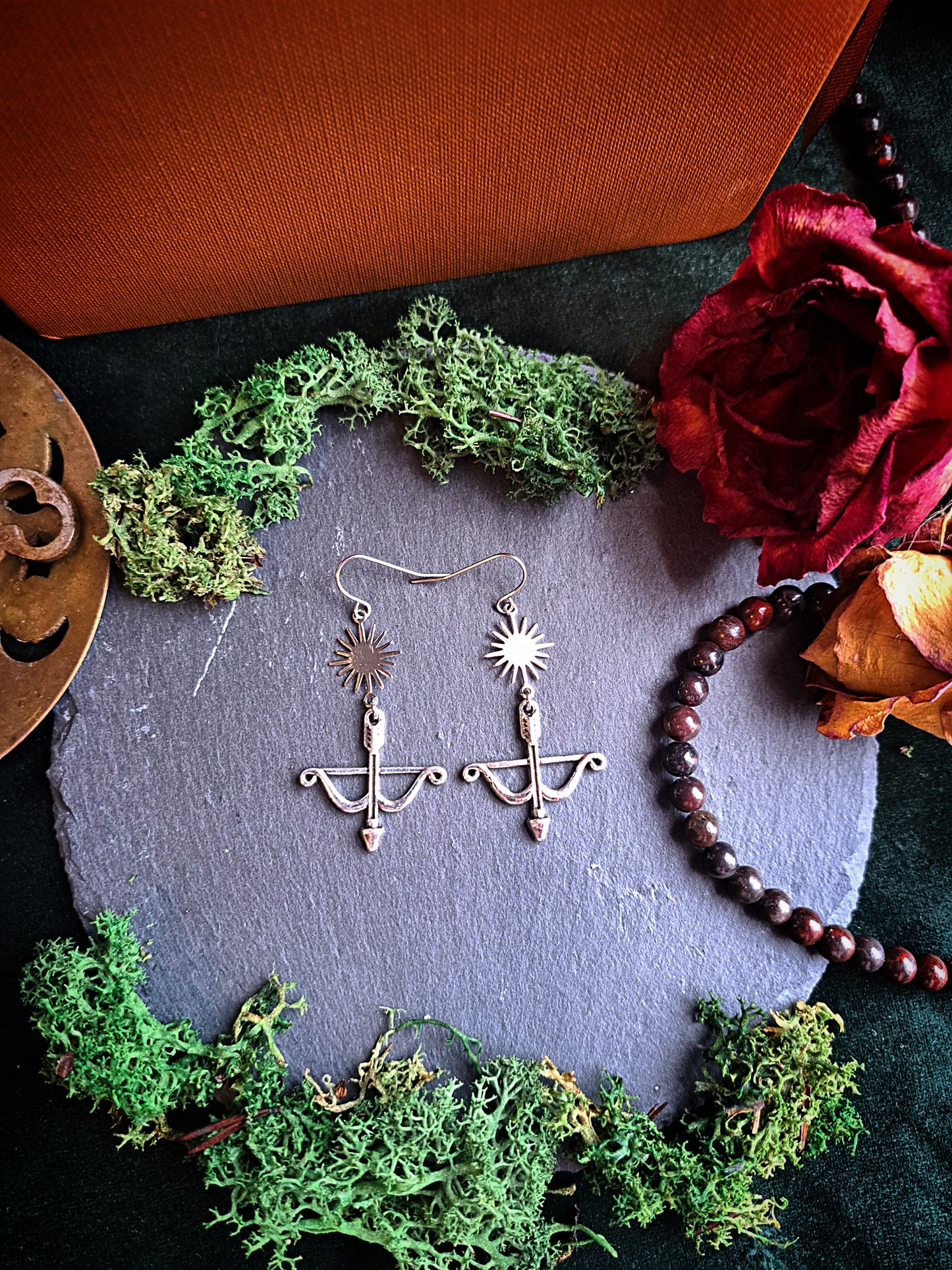 Bright Sun Bow and Arrow Earrings