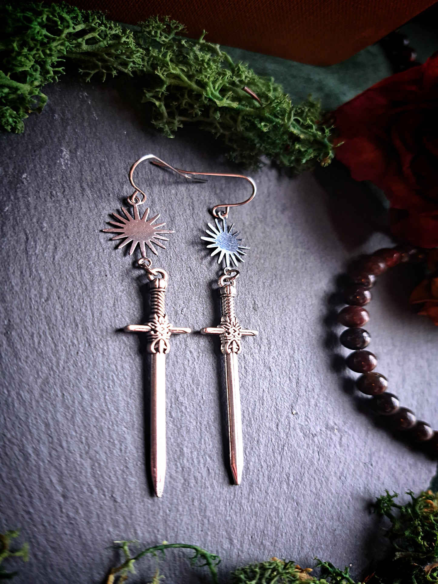 Bright Sun Sword Earrings
