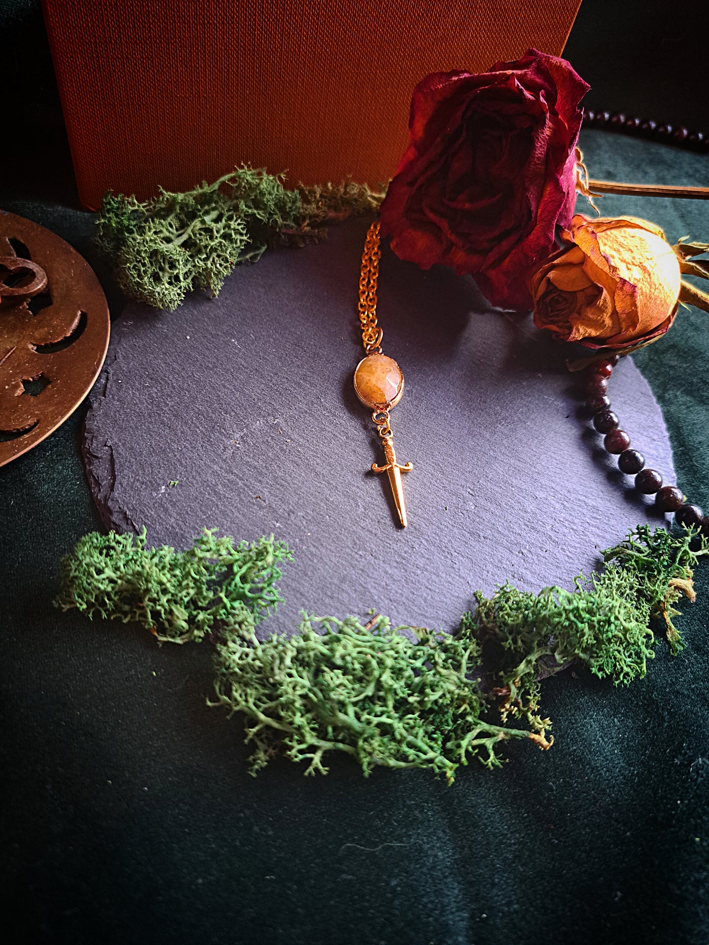 Carnelian Dagger Necklace