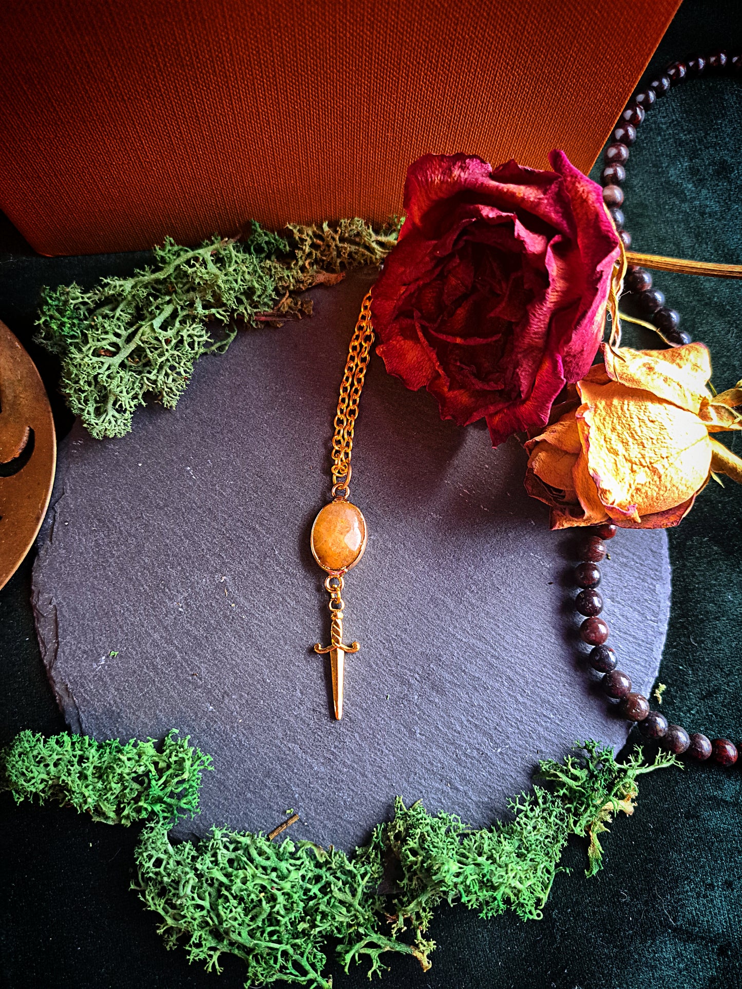 Carnelian Dagger Necklace