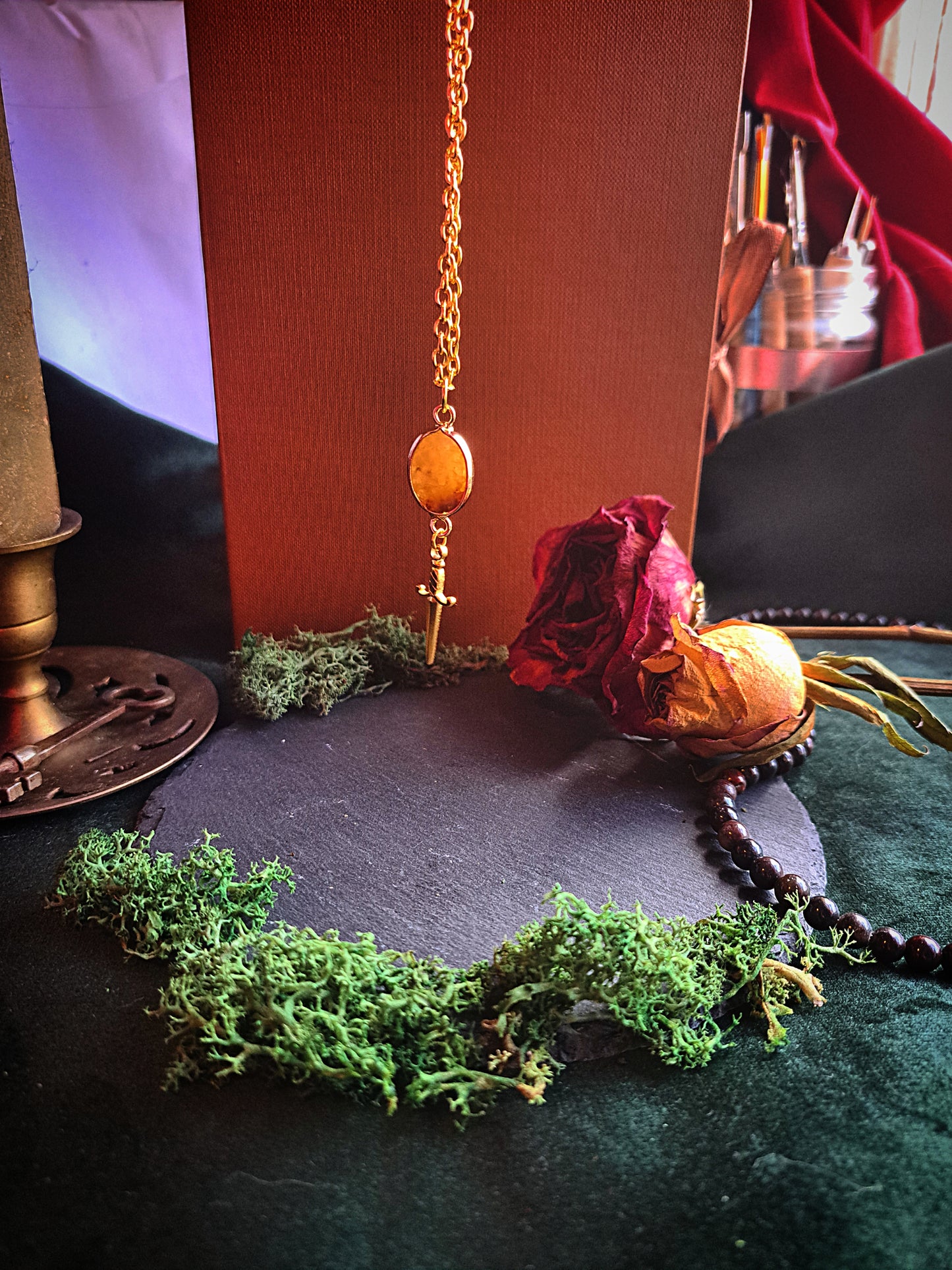 Carnelian Dagger Necklace