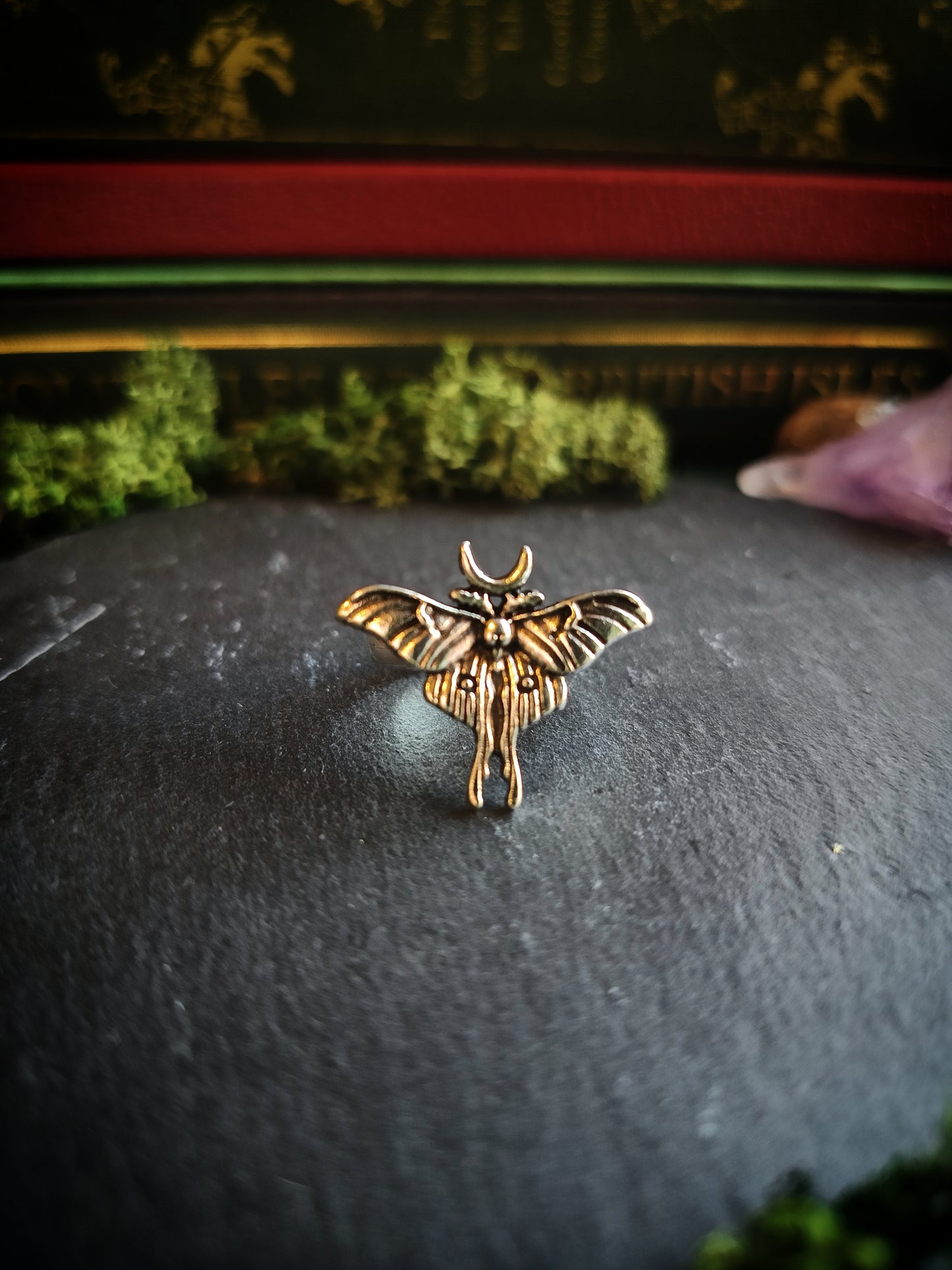 Luna Moth Ring