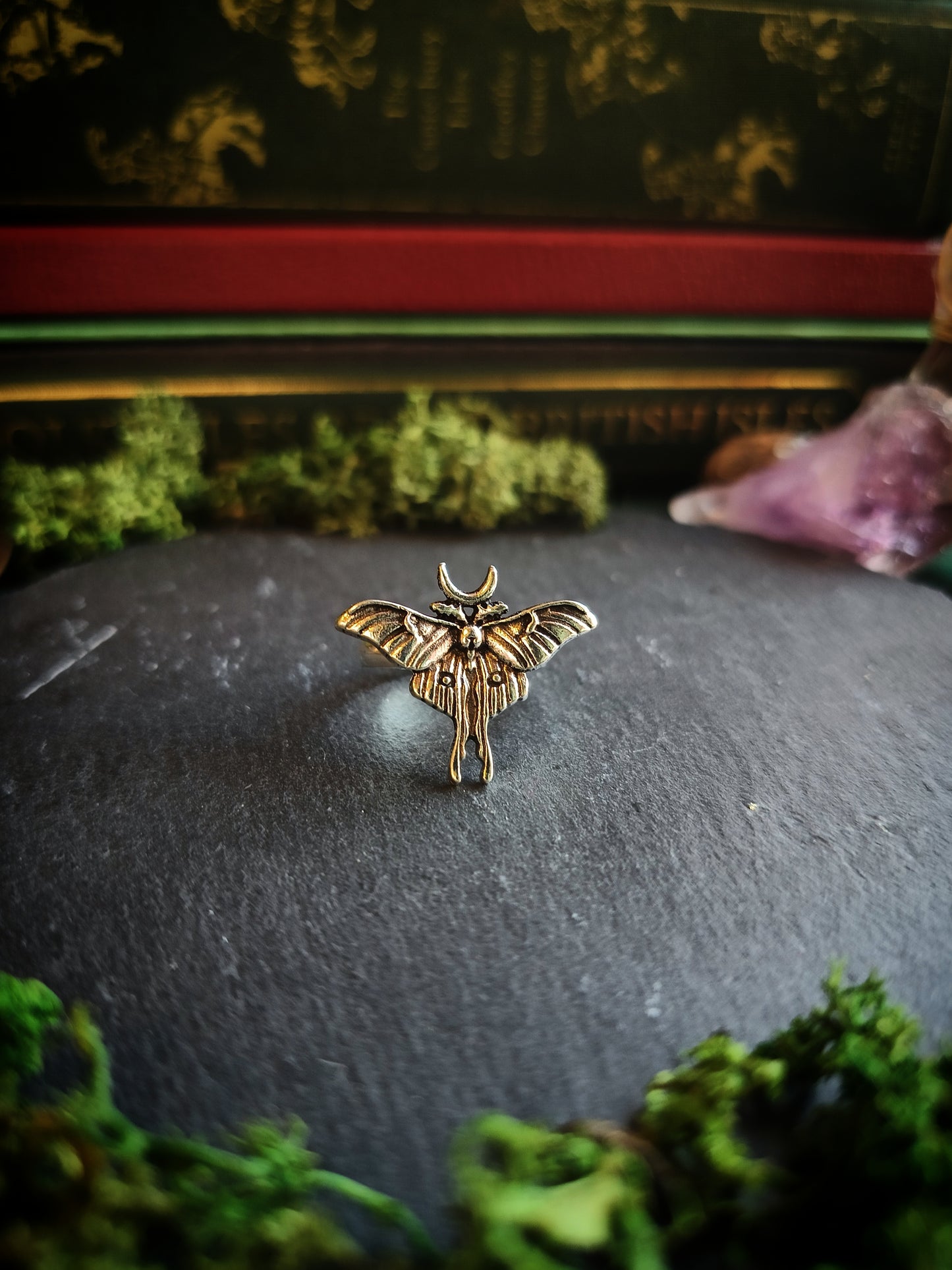 Luna Moth Ring