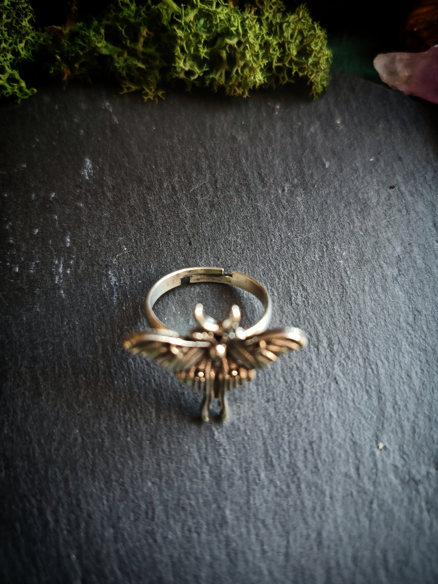 Luna Moth Ring