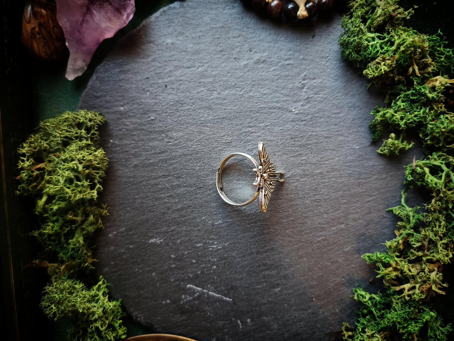 Luna Moth Ring