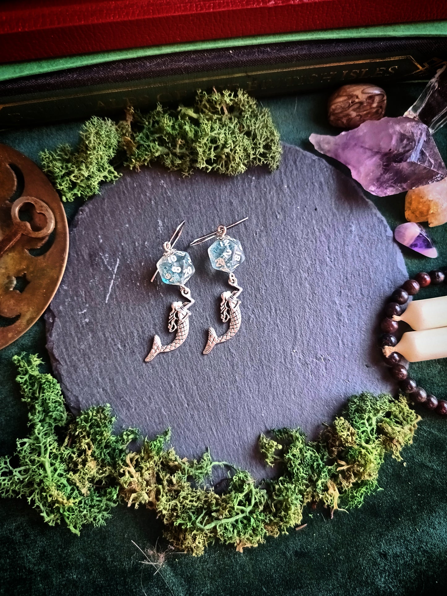 Mermaid d20 Earrings