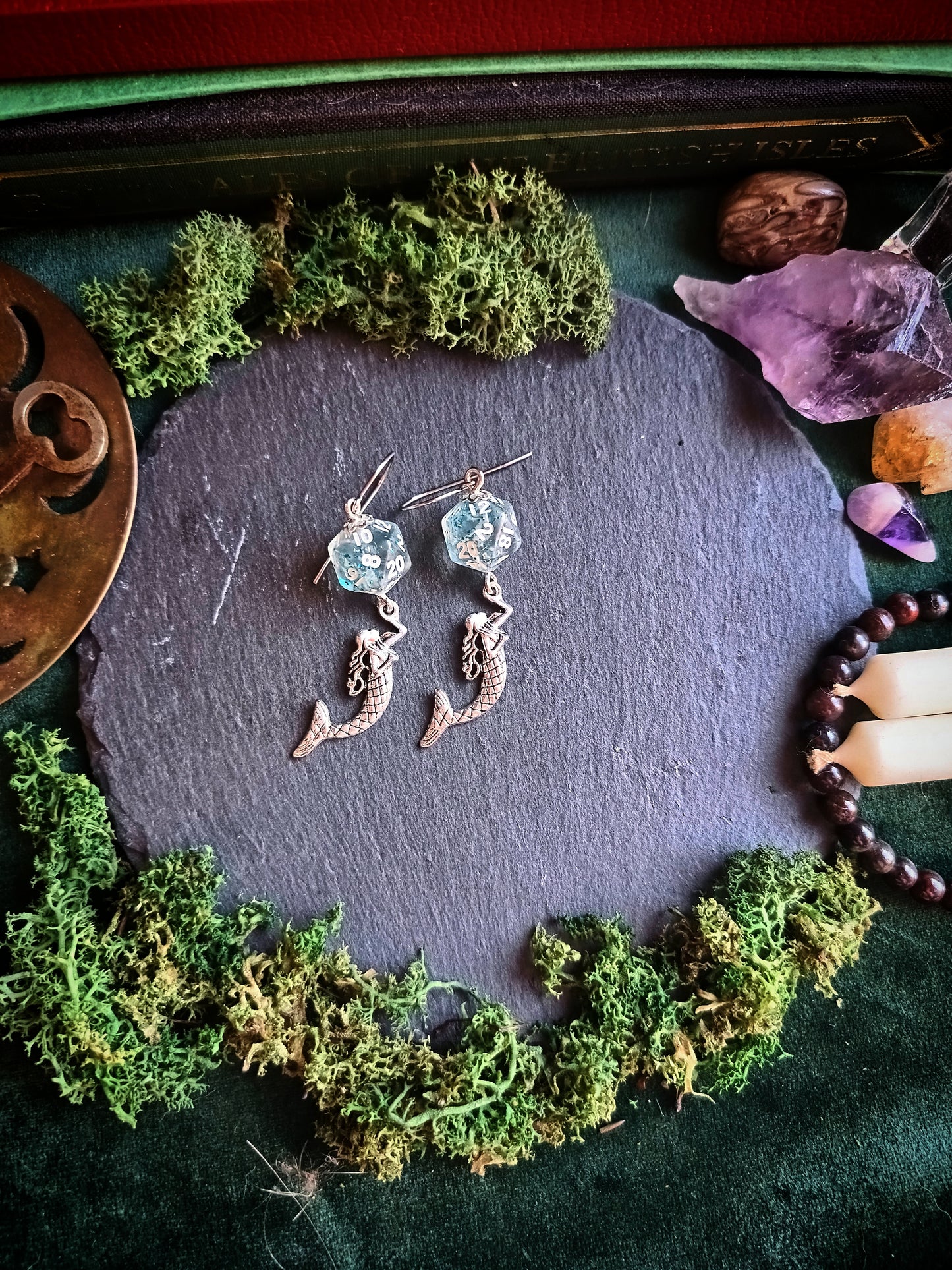 Mermaid d20 Earrings