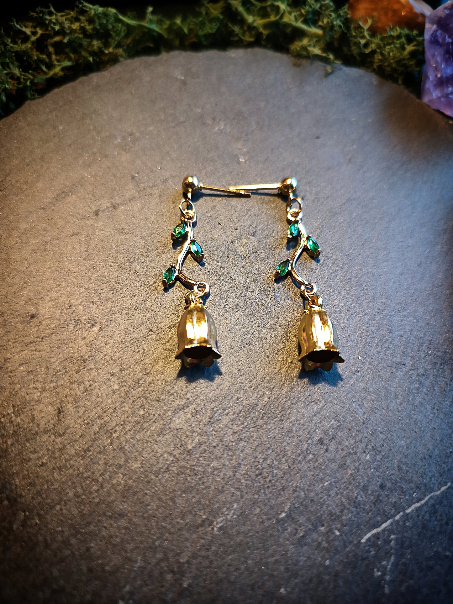 Golden Blossom Vine Earrings
