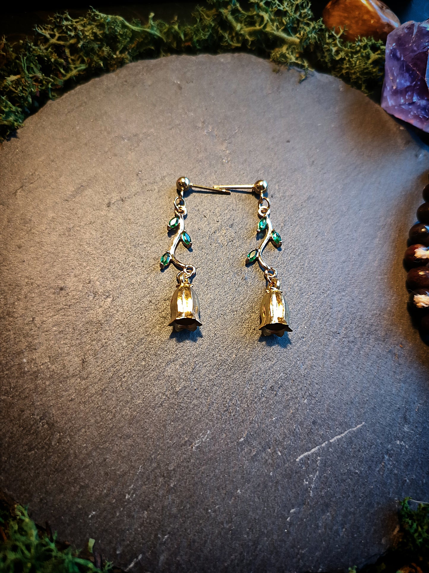 Golden Blossom Vine Earrings