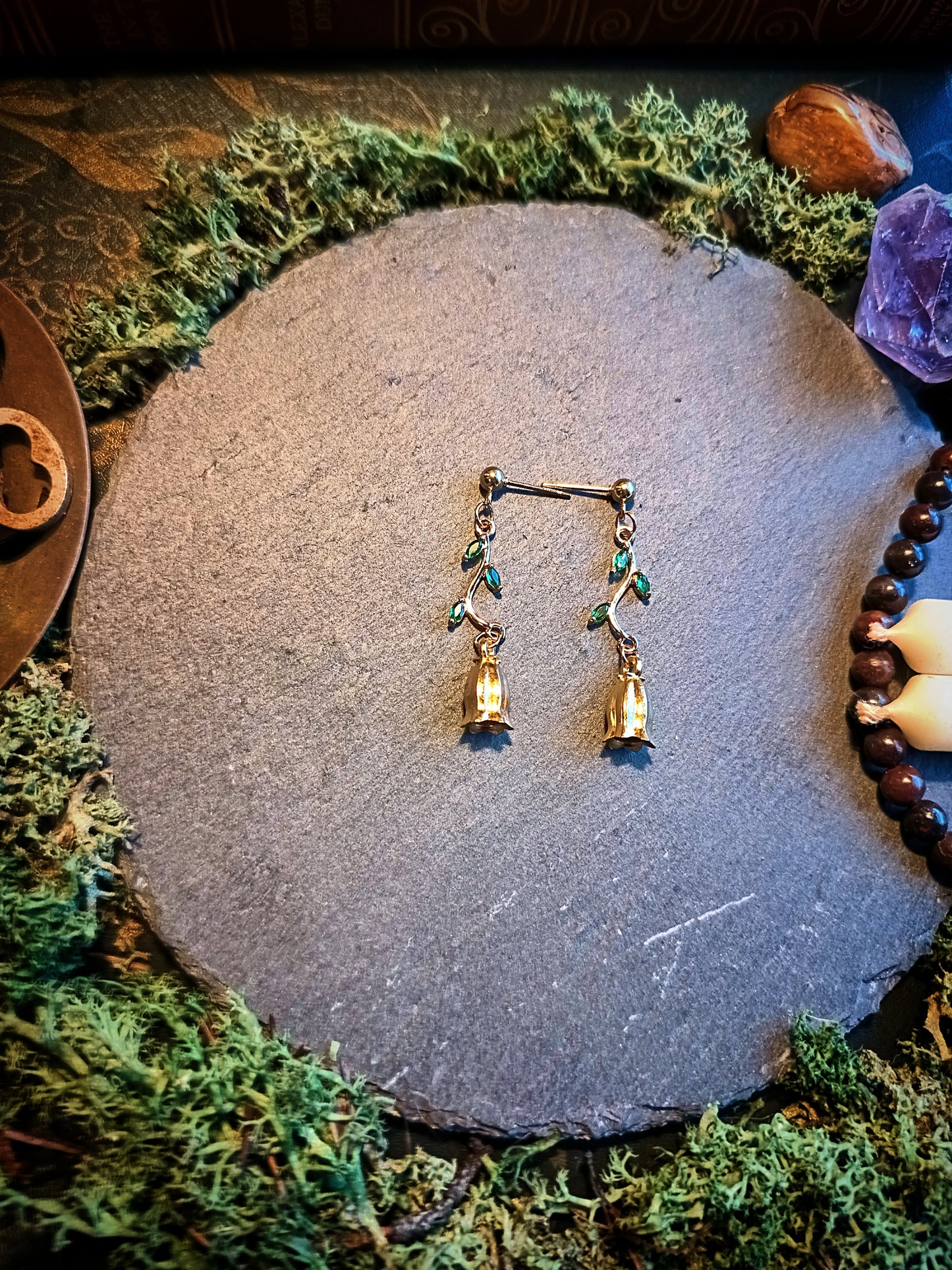 Golden Blossom Vine Earrings