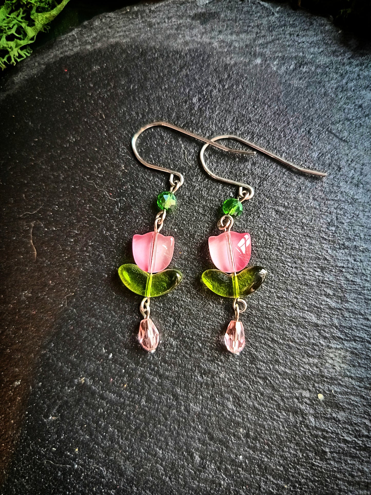 Pink Tulip Earrings