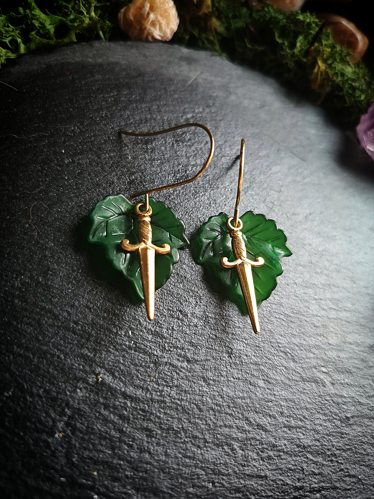 Leaf Dagger Earrings