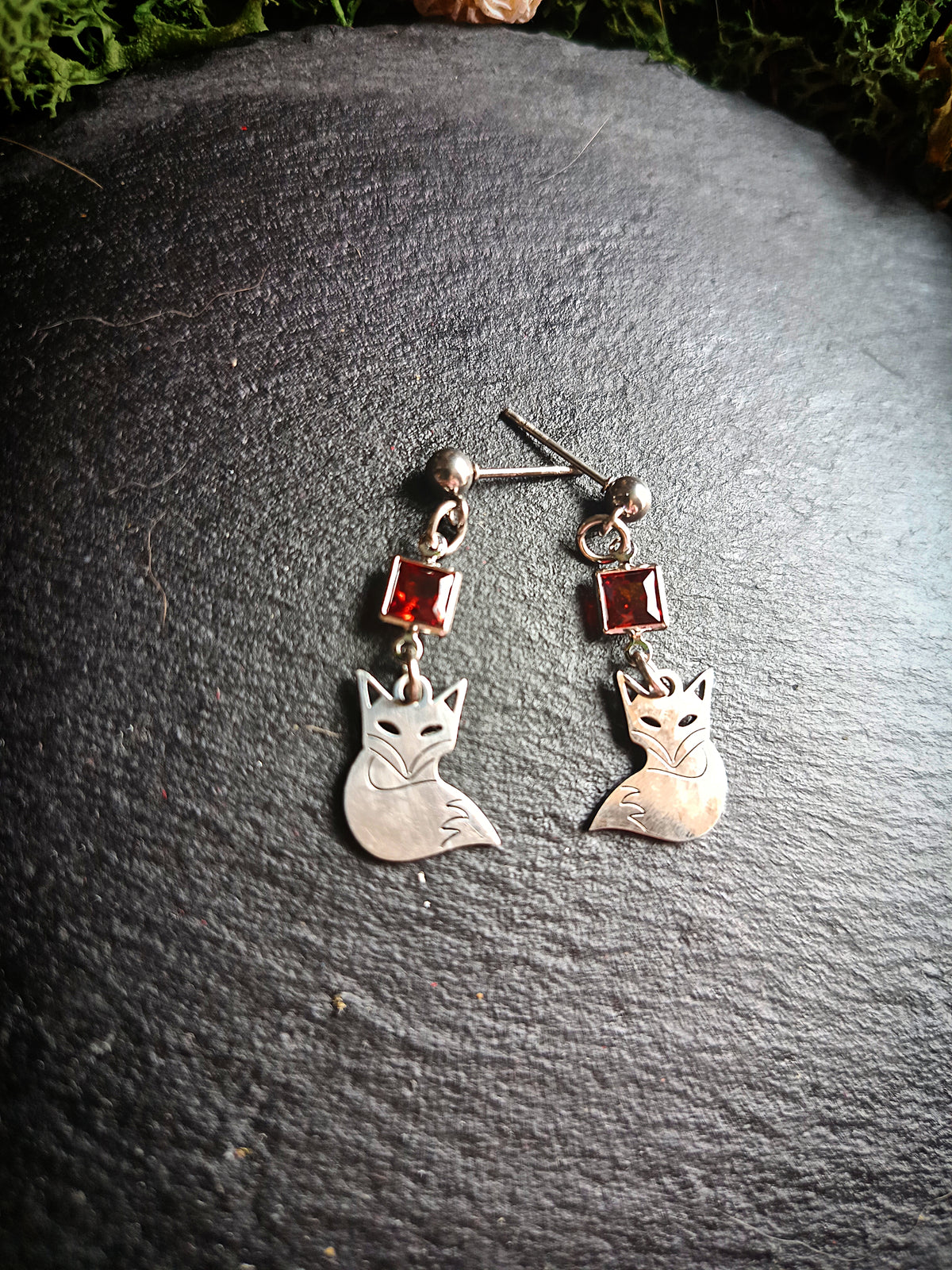 Amber Fox Earrings