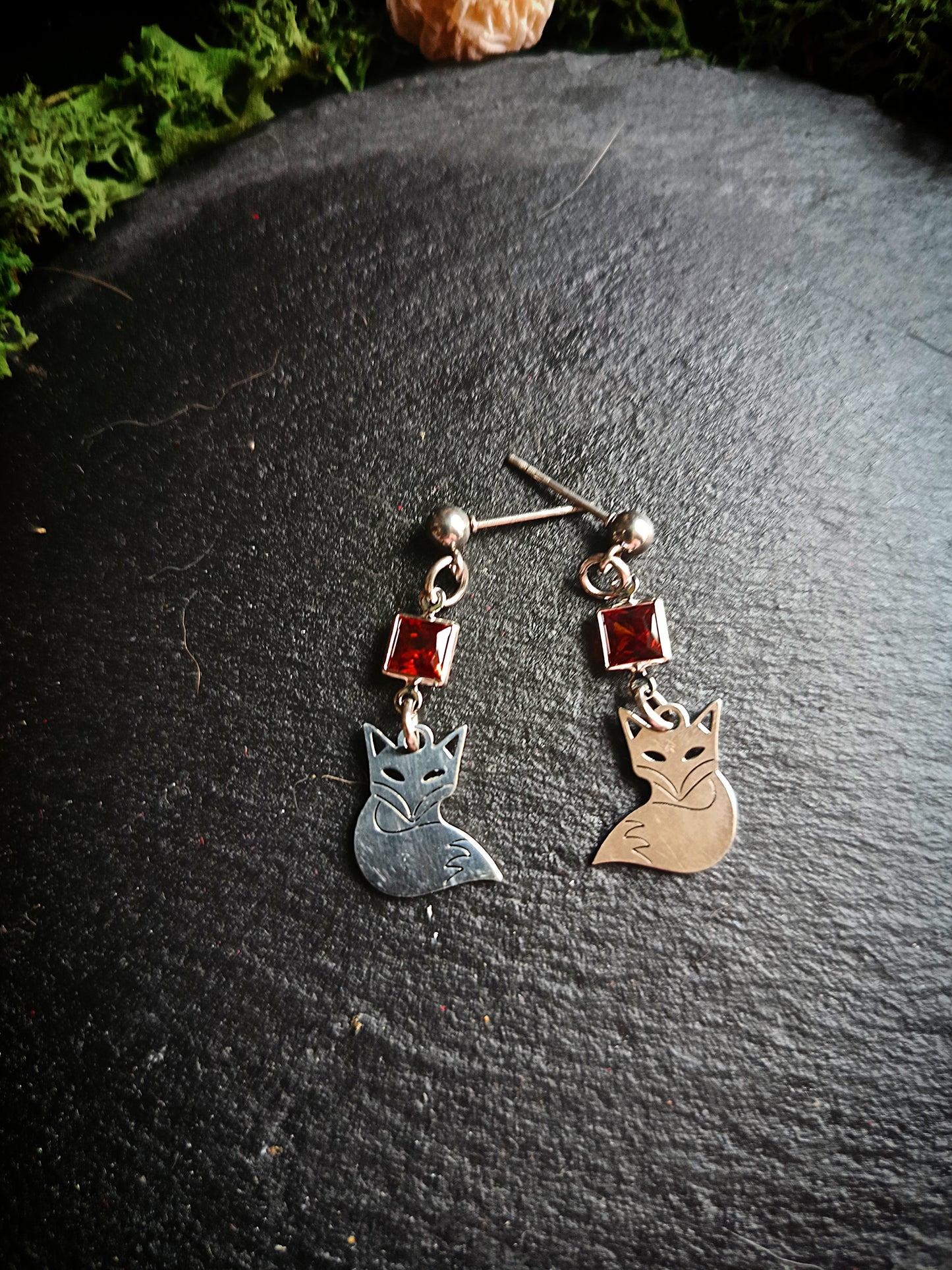Amber Fox Earrings