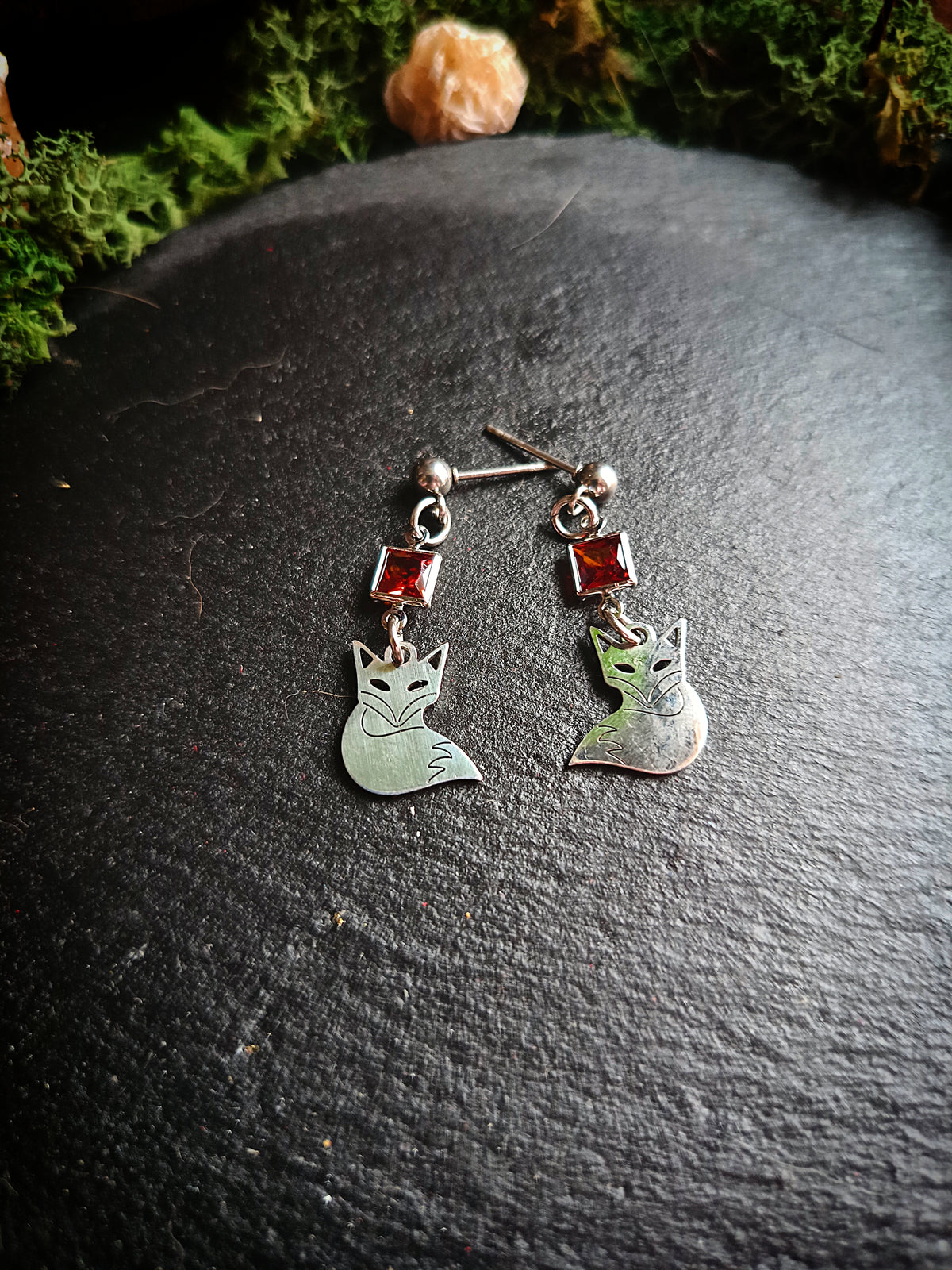 Amber Fox Earrings