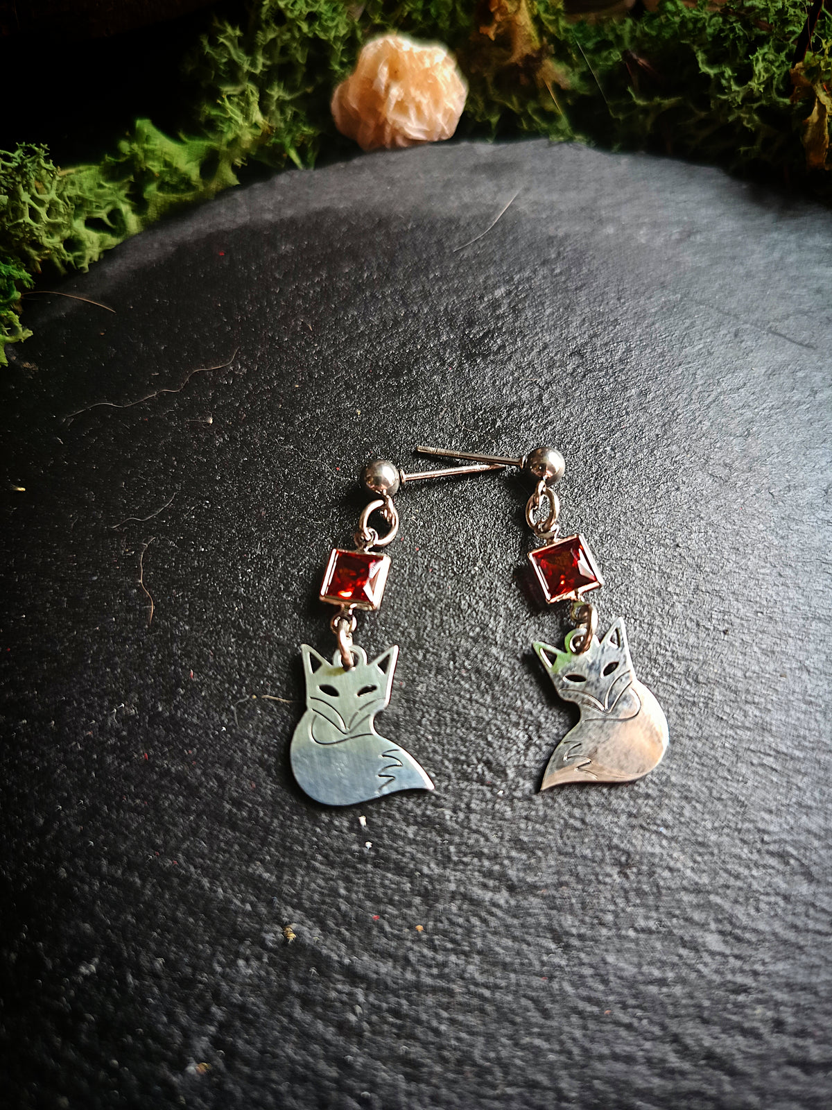 Amber Fox Earrings