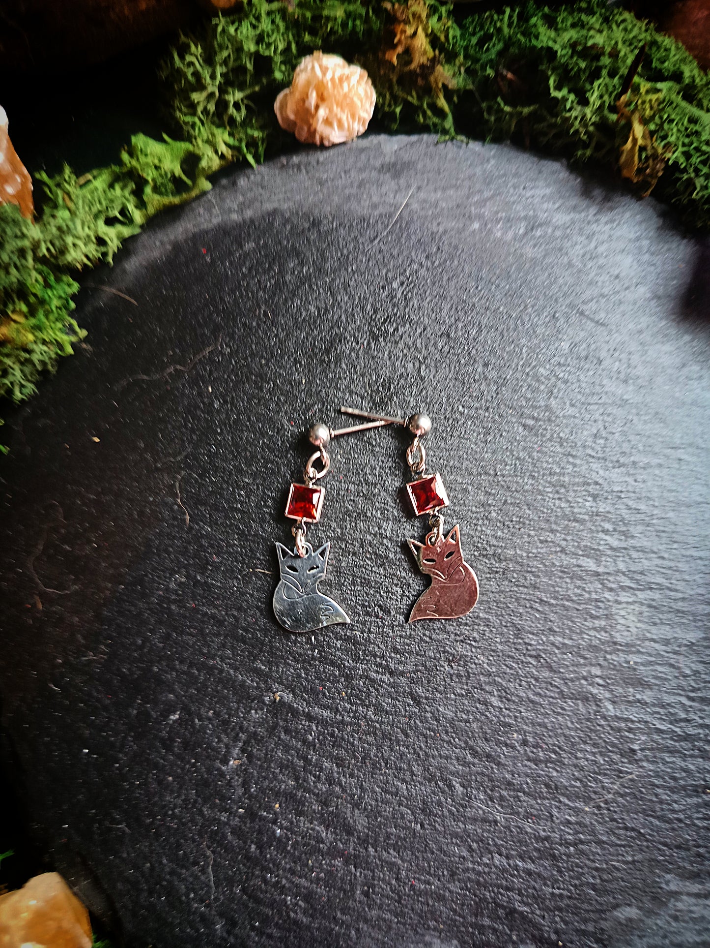 Amber Fox Earrings