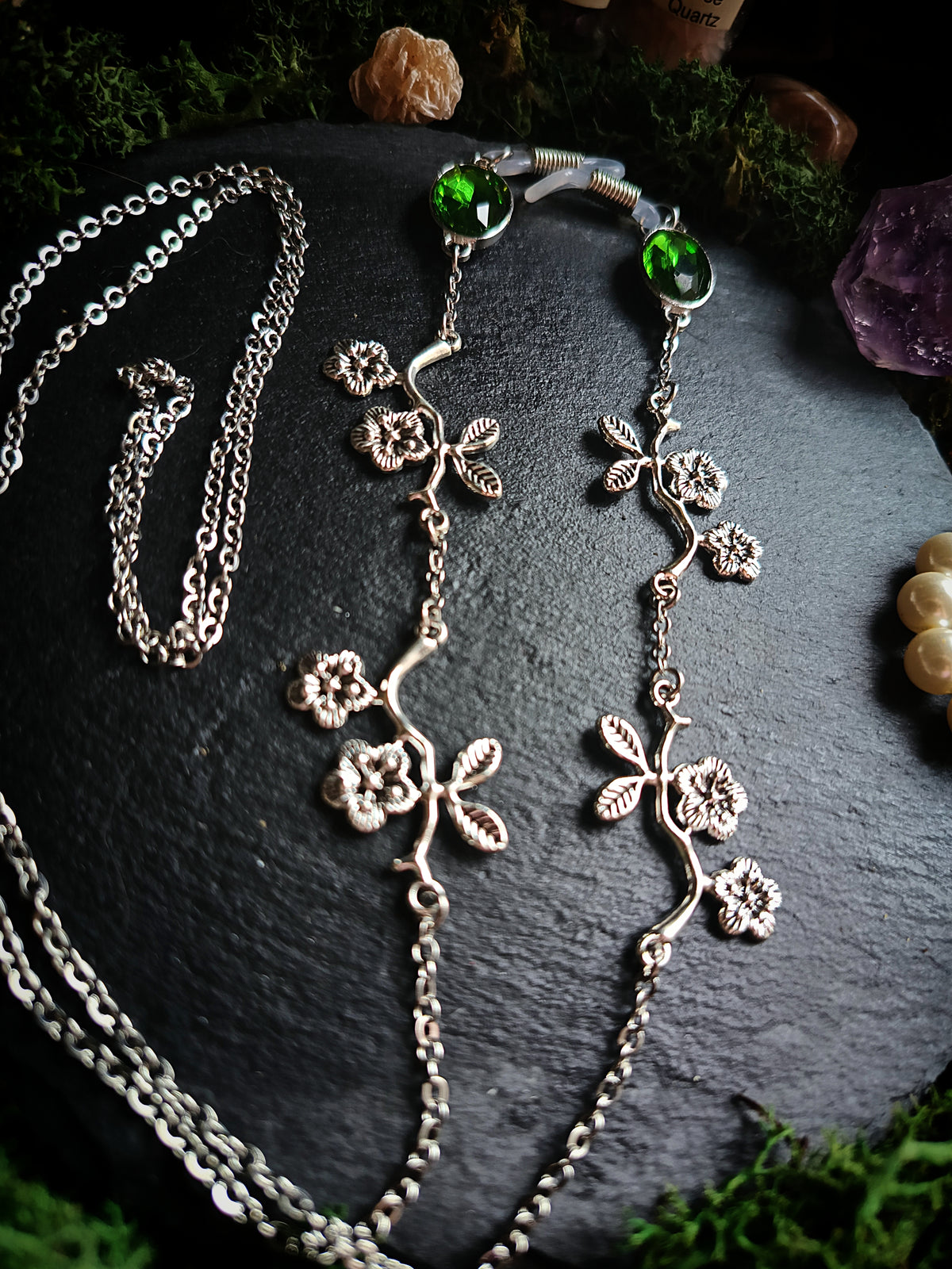 Green Blossom Glasses Chains