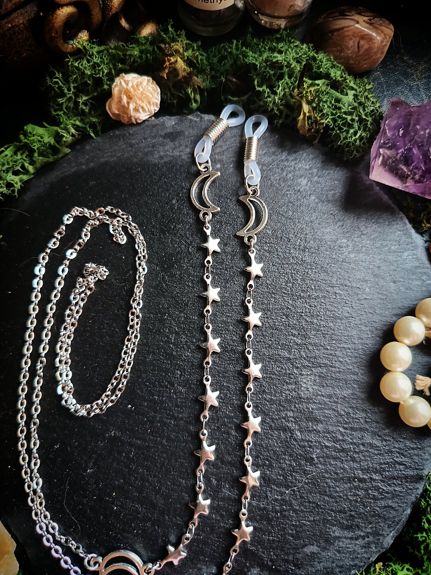Chain of Soft Stars Glasses Chains (Moon Edition)