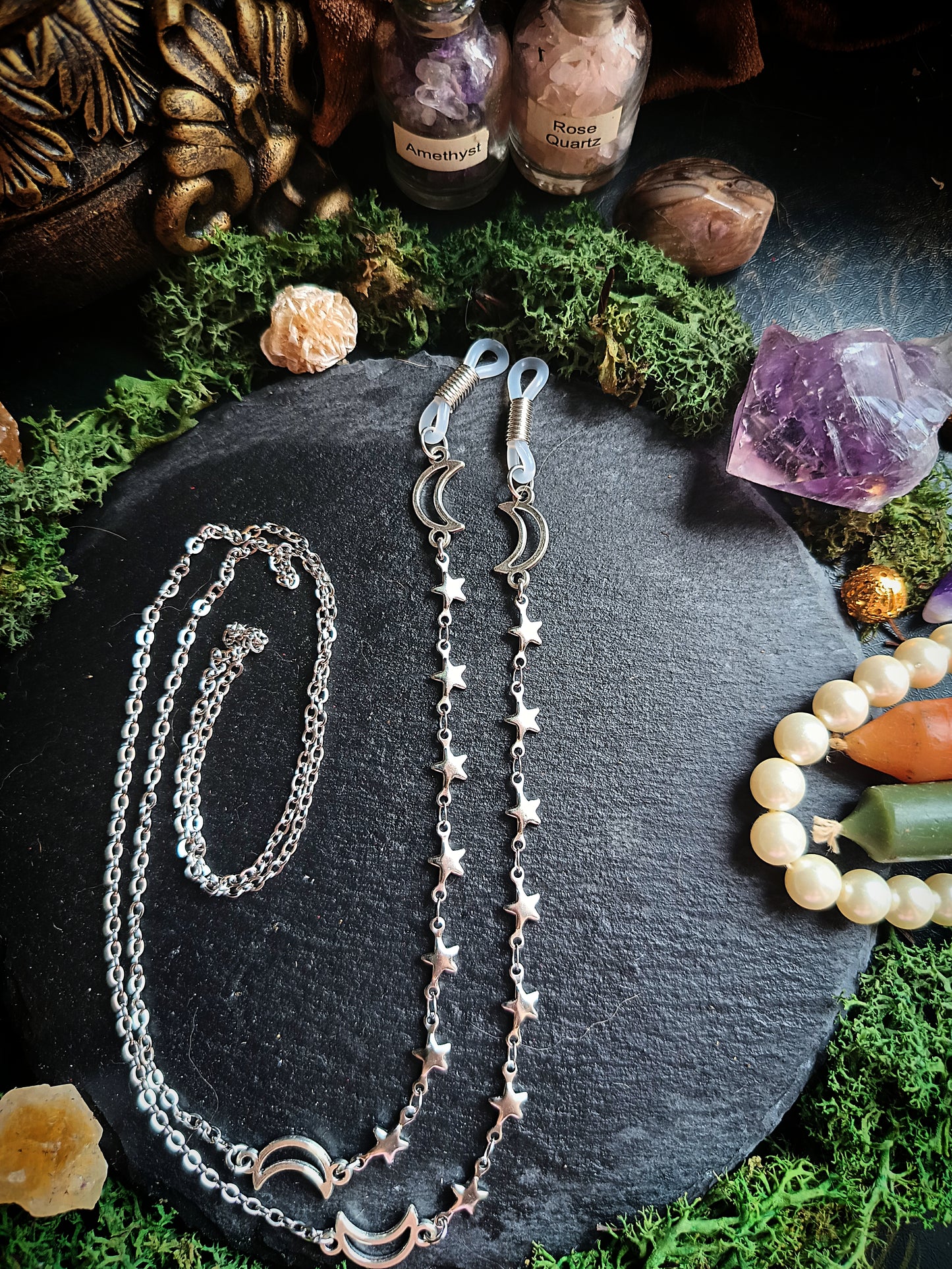Chain of Soft Stars Glasses Chains (Moon Edition)