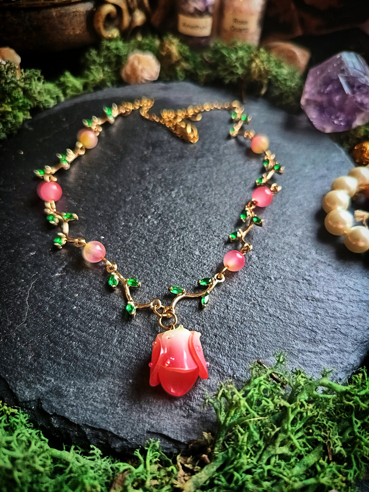First Blooming Rose Necklace