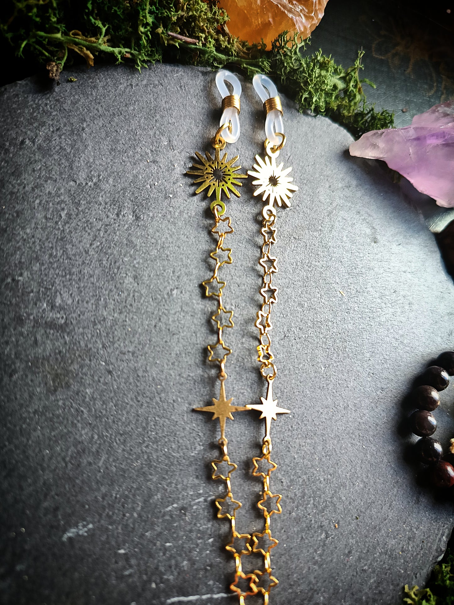 Golden Chain of Stars Glasses Chains (Sunburst Edition)
